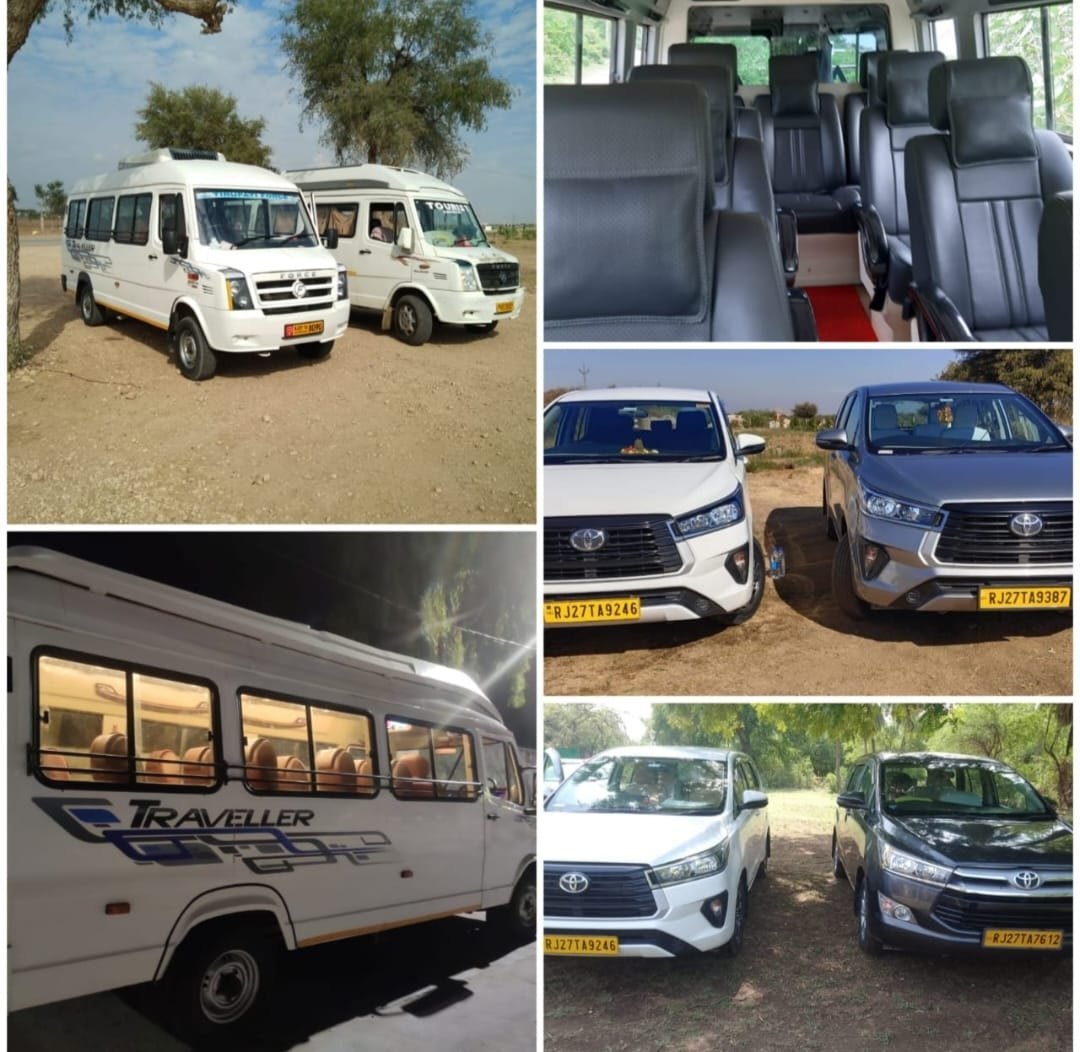 Tempo travellers ready for a wedding movement